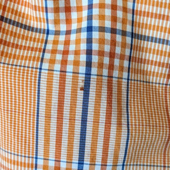 Duck Head Plaid Button Up Mens L Short Sleeve Casual Cotton Performance Shirt - Picture 3 of 7